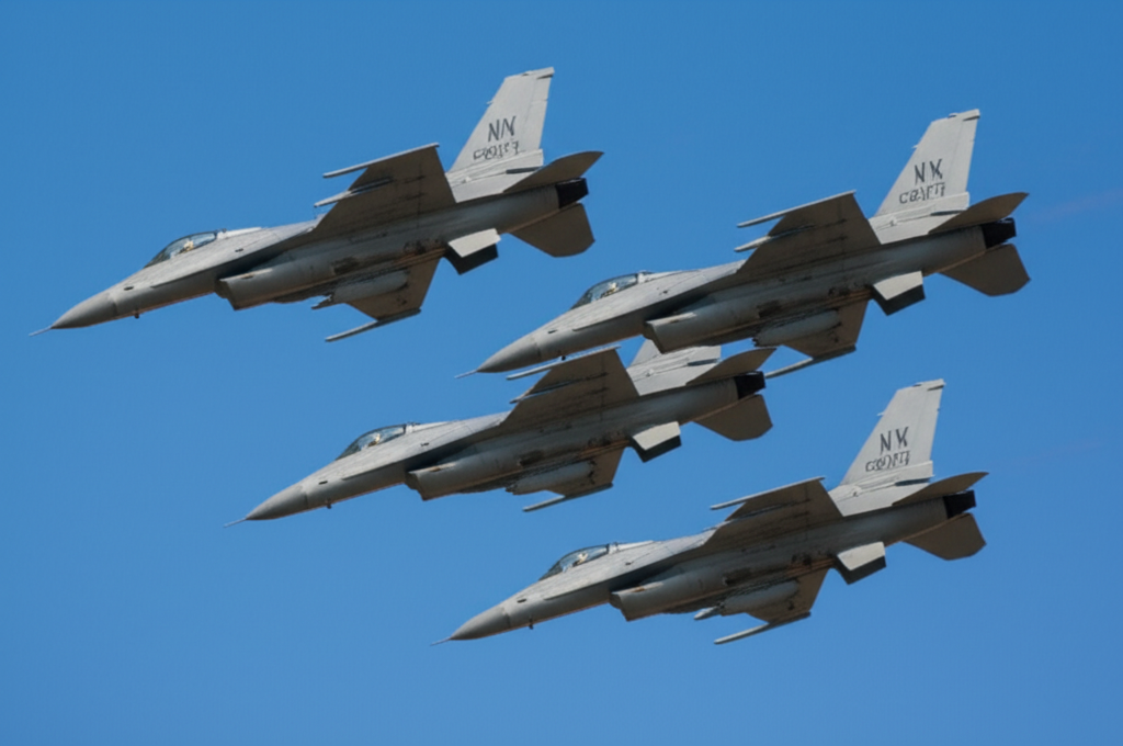 Military jets flying in formation