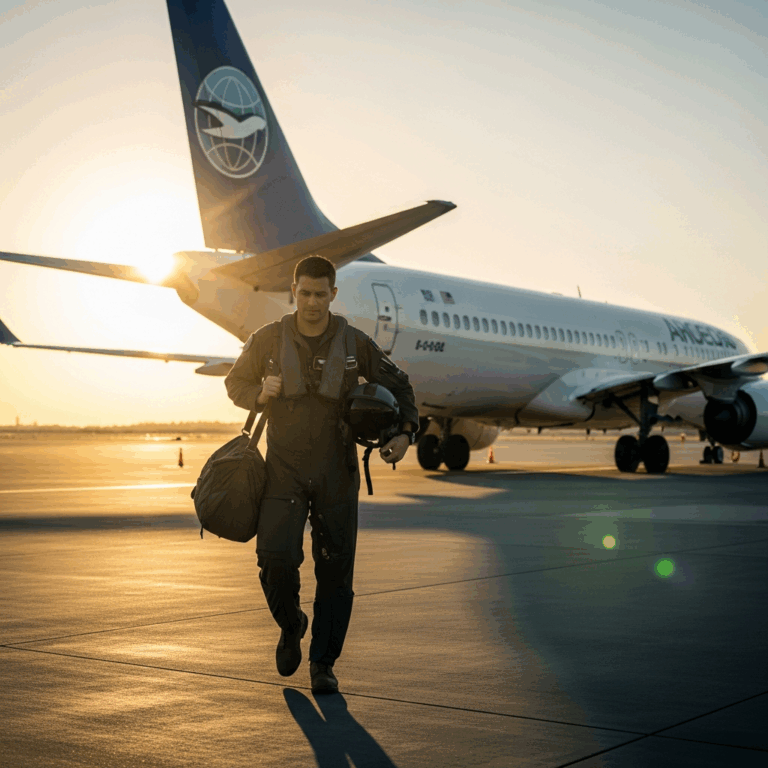 military pilot in flight suit walking toward a commercial ai 20260331 082406